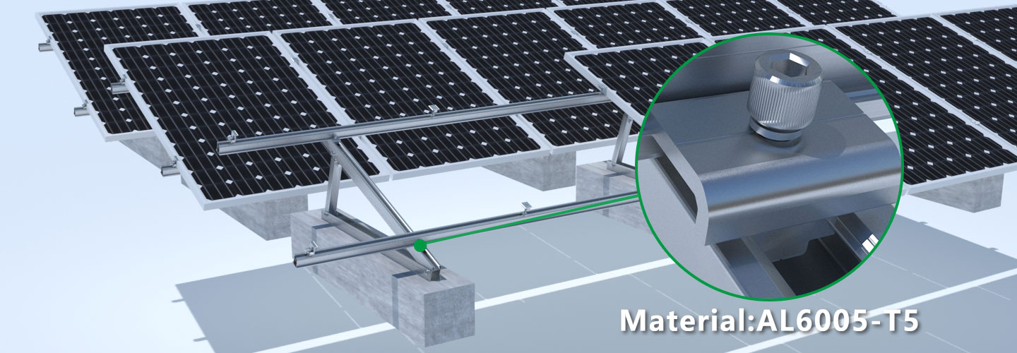 flat roof pv system