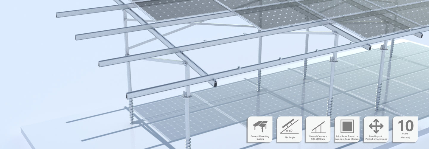 Solar ground mount racking