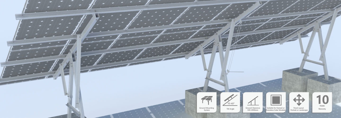 Adjustable Ground Solar Mounting System