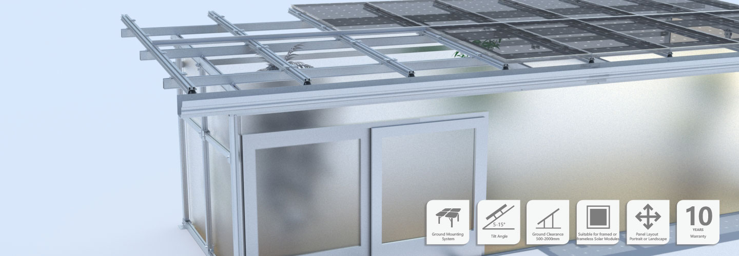 Winter garden solar mounting system