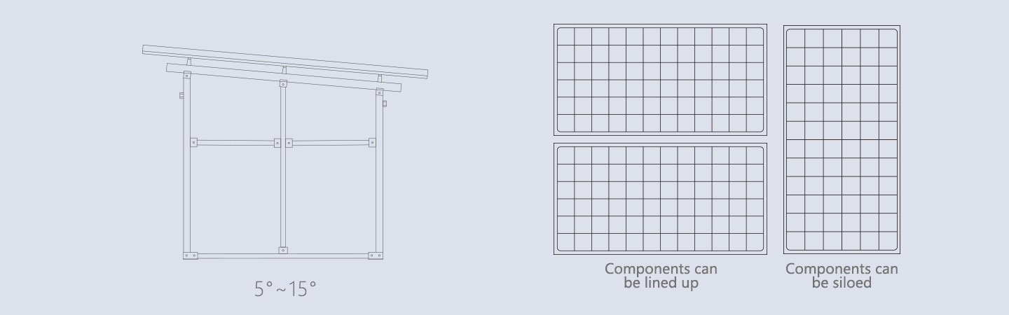 Winter garden solar mounting system