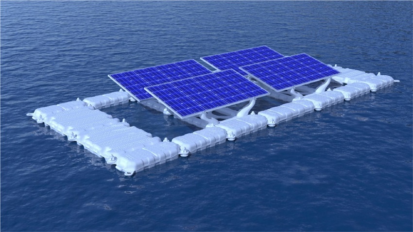 Floating solar mounting system