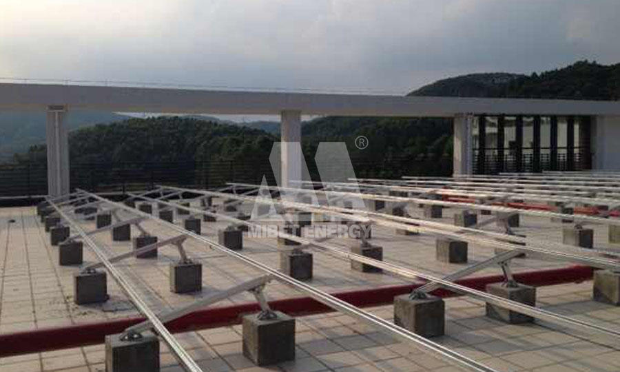 Ballasted solar racking in China